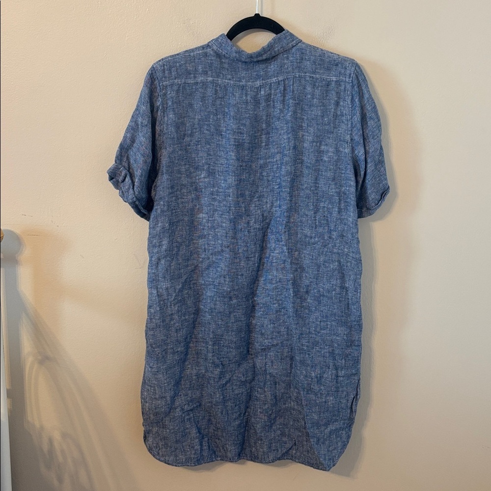 Free People X CP Shades 100% Linen Tunic Chambray Dress - Picture 5 of 5